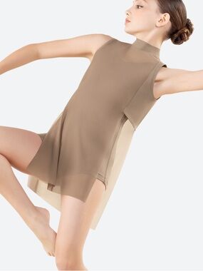 Revolution Grey/Brown Mesh Mini Dress & Romper Dance Costume